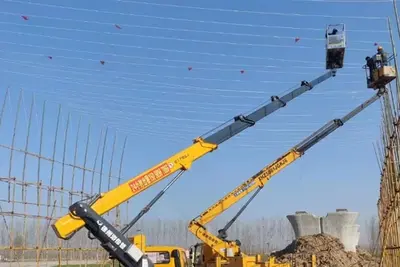 Xuzhou Handler's Blue-Plate 28 Meter Platform kerja udara kenderaan menaik taraf klasik!